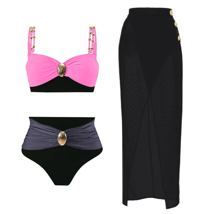 Pink & black suit