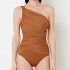 Maillot de bain amincissant à épaules inclinées pour femme, haut de gamme, idéal pour les vacances et la plage