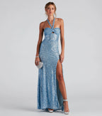 Robe d'été sexy à paillettes, col licou, coupe ajustée, robe de soirée