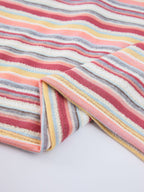 Fresh Color Striped Bikini Swimsuit Overskirt CSC