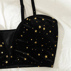 Swimsuit Women Summer Split High Waist Velvet Star Black Spring Swimsuit