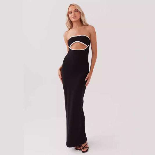 Summer Sexy Tube Top Knitted Dress Long for Women