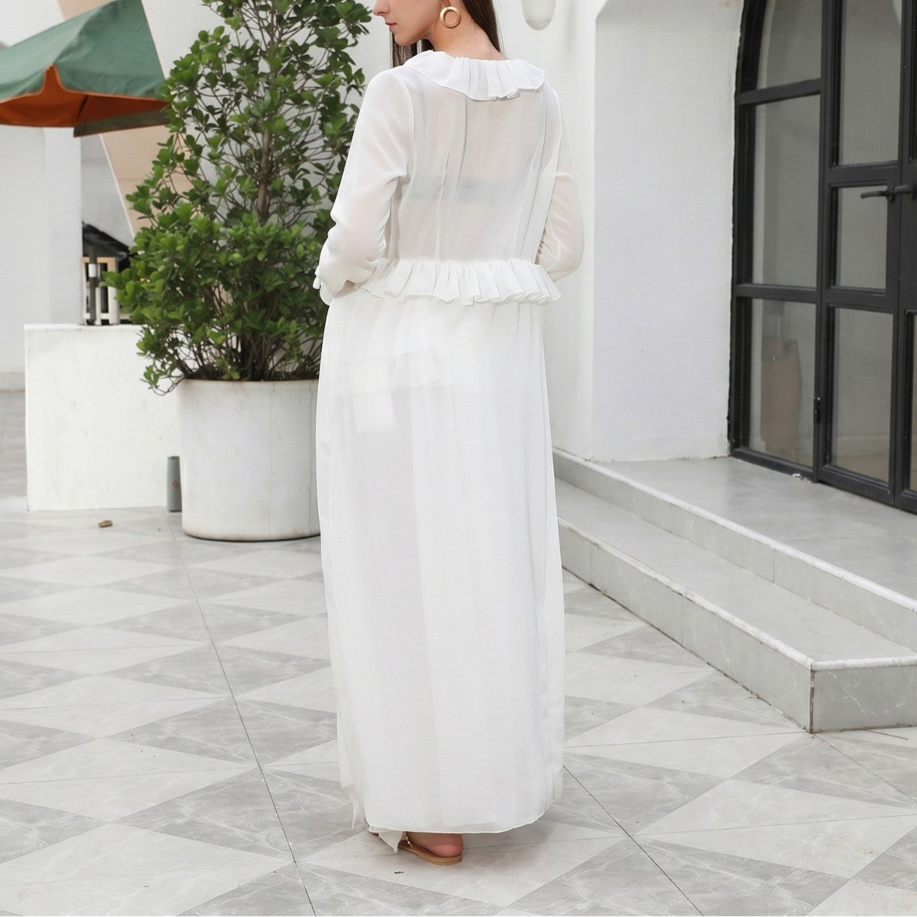 Solid Color Sexy See through Lace up Beach Cover up Bikini Swimsuit Cardigan Women Mangar