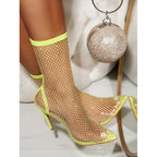 Spring Summer Catwalk Diamond All Match Net Drill Trendy Women High Heel Sandals Euseen