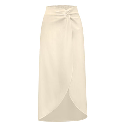 Beige Wrap Skirt