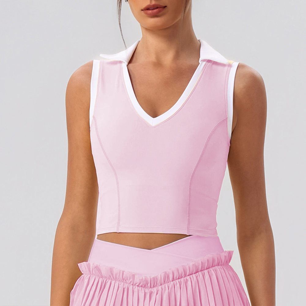 Summer with Chest Pad Workout Clothes Sports Vest Wide Shoulder Strap Women Top Skinny Slimming Yoga Clothes Yevki