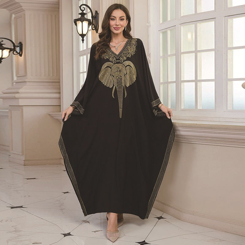 Rayon Embroidered Holiday Loose Maxi Dress Women Beach Jacket Seaside Maxi Dress Beach Cover Up EvenStar