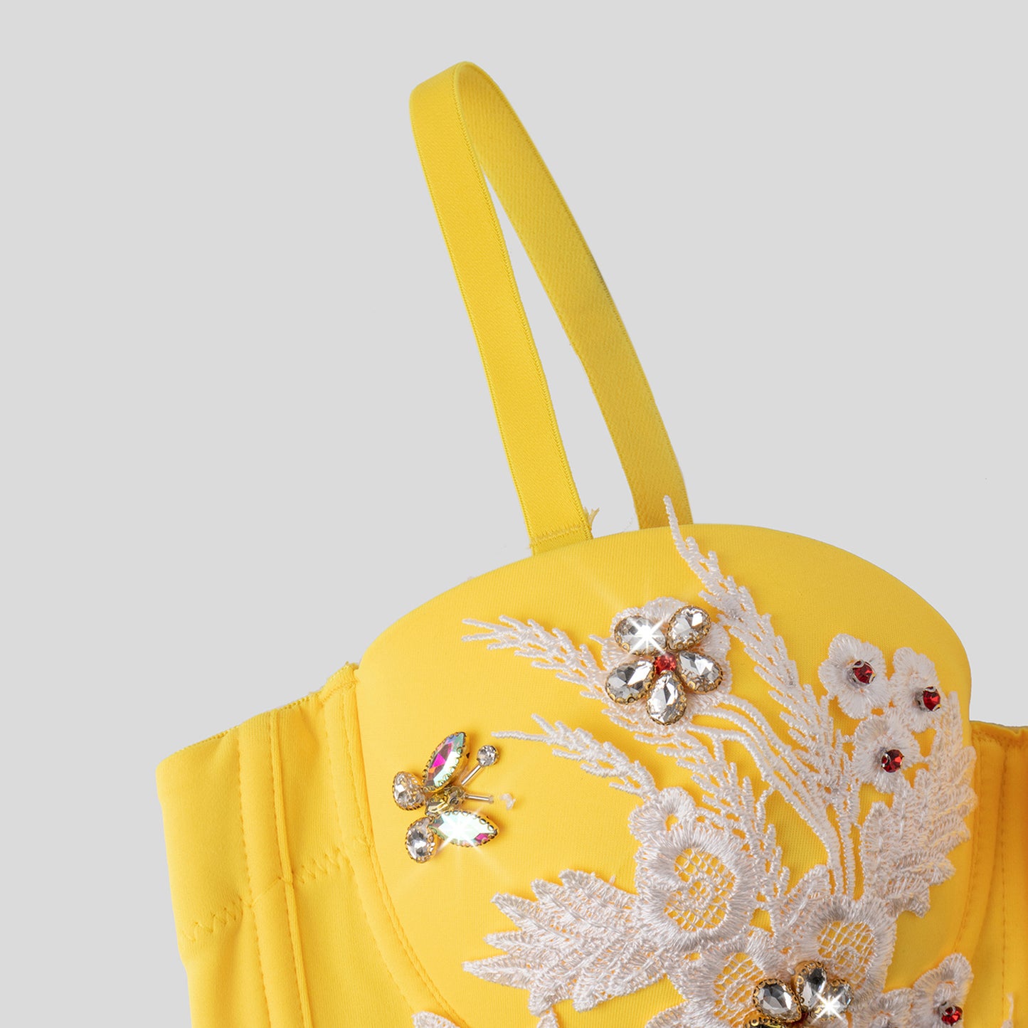 Corset de luxe à motif floral diamant, sexy et sensuel, au design raffiné