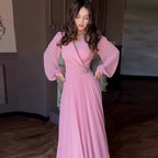 Summer Long Elegant Graceful Stitching Floral Waist Dress Babeloon
