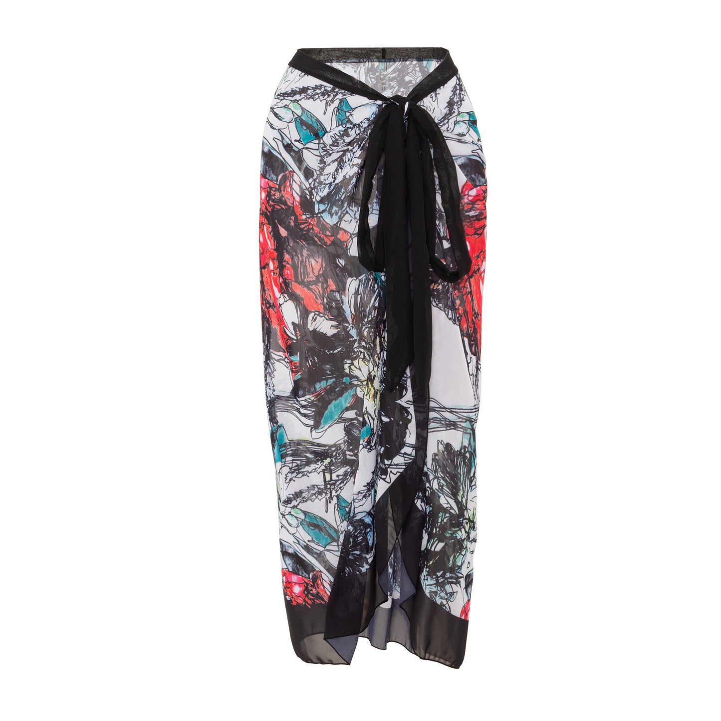 Black Floral Skirt