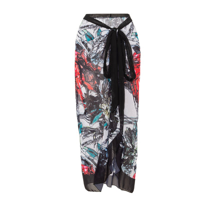 Black Floral Skirt
