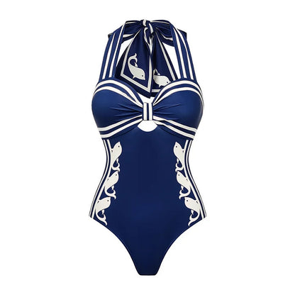 Blue One-Piece Swimsuit