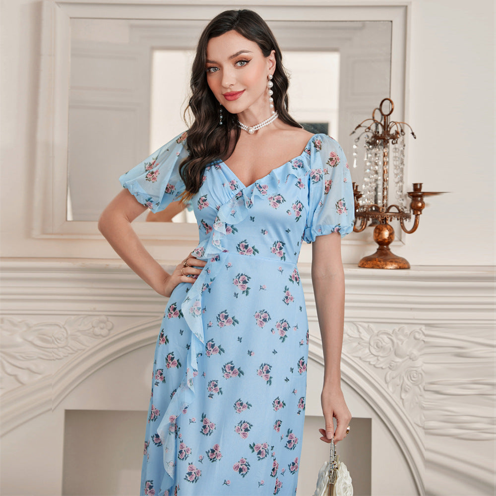 Fashionable Elegant Women Clothing French High Waist Dress MIYA