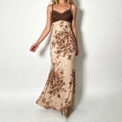 Sexy Retro Lace Stitching Chest Strap Dress French Elegant Romantic Floral Dress LingSharp