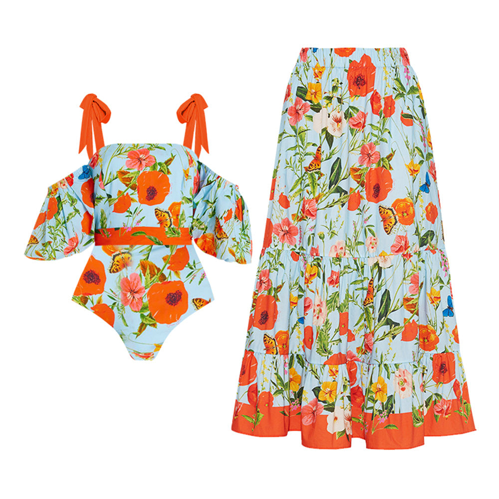 One-Piece Swimsuit Set