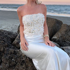 Sexy Women Clothing Sequin Sequined Frayed Beach Vacation Tube Top Eedele