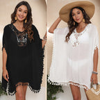 Seaside Beach Skirt Women Clothing Hand Crocheting Stitching Tassel Sexy Loose Beach Cover Up Oyimi