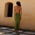 Sexy Dress Women Summer Sexy Cami Dress Backless Vacation Sheath Dress FREYA
