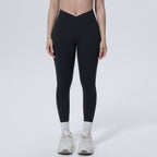 High Waist Nude Feel Seamless Skin Friendly Cross Waist Tight Pants Running Exercise Workout Pants Sexy Slim Fit Yoga Pants NESHA