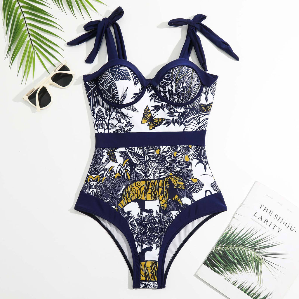 Maillot de bain une pièce pour femme, moulant, fin et rigide, style rétro, en mousseline de soie