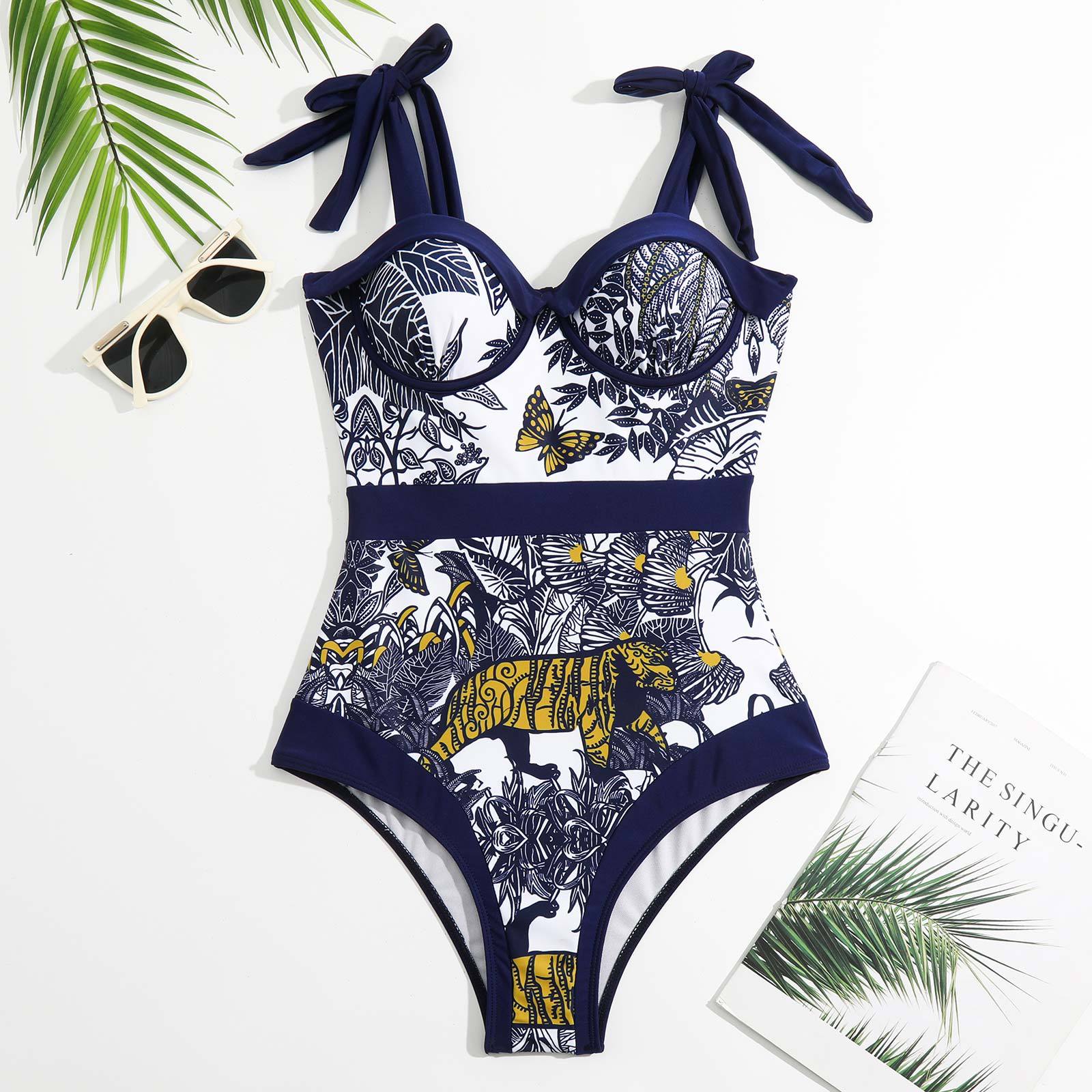 Maillot de bain une pièce pour femme, moulant, fin et rigide, style rétro, en mousseline de soie