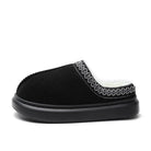 Baotou Fluffy Slippers Autumn Winter Ethnic Cotton Slippers Men Women Couple Warm Rubber Thick-Soled Cotton Slippers FDpjegl