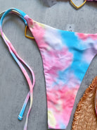 Floral Print Love Accessories Bikini Set Low Waist Lace up Biquini Amber