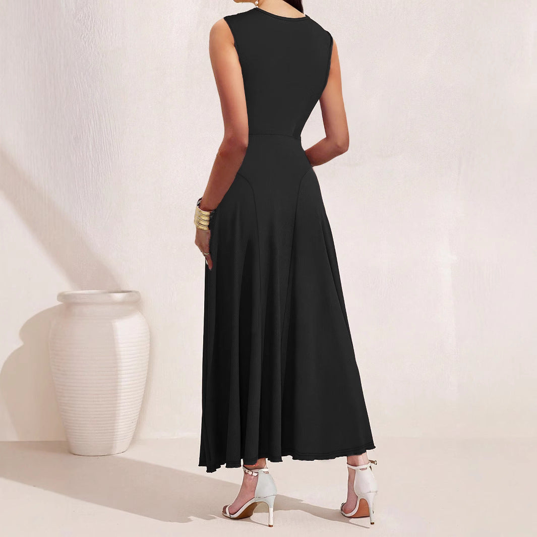 Spring Summer Sexy Girls Cross Chest Cover Women Dress Qube