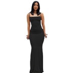 Women Clothing Dress Casual Slim Strap Home Maxi Dress Eping