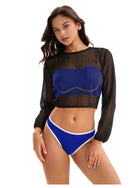 Arrival Bikini Swimsuit Women Sexy Three Piece Sets Long Sleeved Blouse Bianco