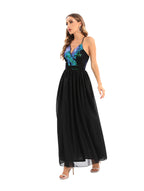 Sexy Backless Spaghetti Straps Dress Women Clothing Maxi Dress Evening Dress YAMIKA