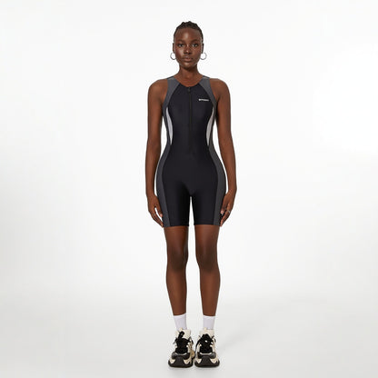 Sports One Piece Women Spring Bathing Shorts Tight Vest Sexy Backless Zipper