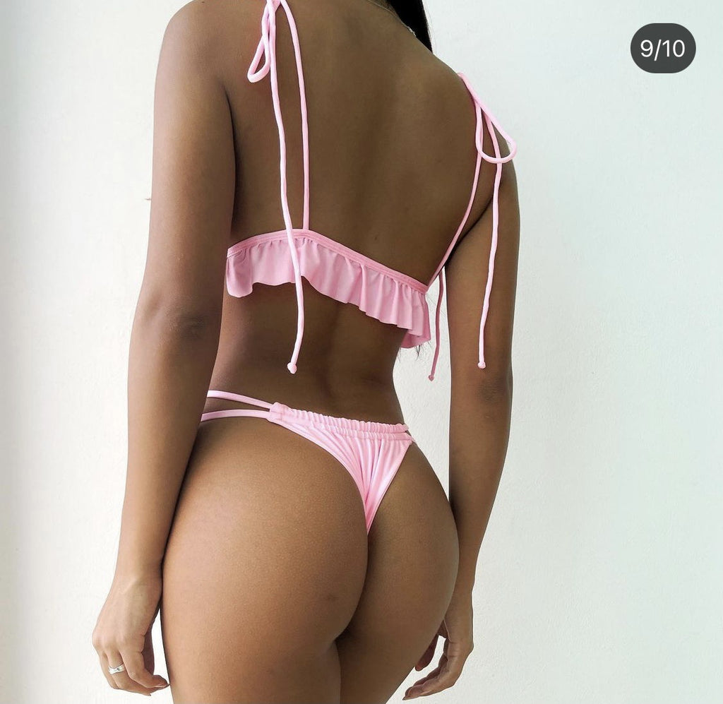 Traje de baño de una pieza sin espalda sexy bikini de color sólido traje de baño bikini de mujer