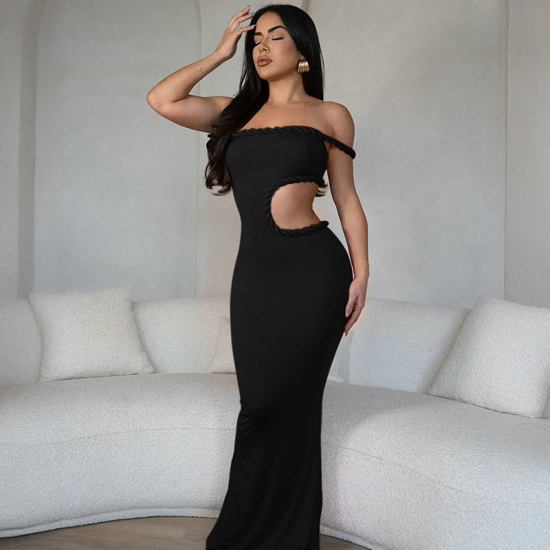 Vestido corto ajustado de verano para mujer, sexy, con escote pronunciado y aberturas en la cadera.