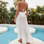 Beach Sun Protection Clothing Sexy Beach Seaside Vacation Lace-up Sarong Skirt Zunee