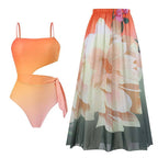 Traje de baño de una pieza para mujer, ajustado, adelgazante, retro, con lazo, de gasa
