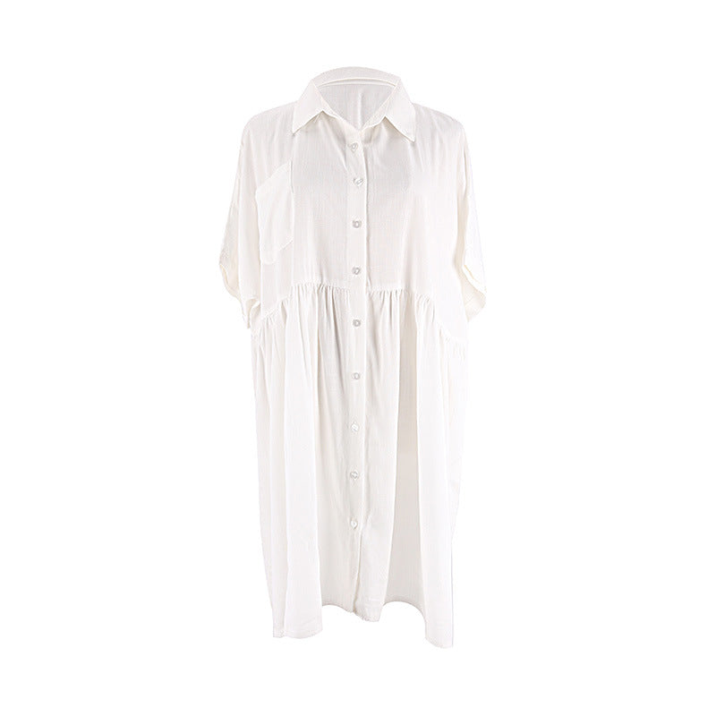 Rayon Bamboo Holiday Shirt Cardigan Loose Bikini Swimsuit Blouse Beach Sun Protection Overclothes EvenStar