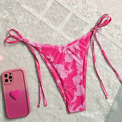 Traje de baño Bikini Tie Dye Sexy Halter con cordones Traje de baño Bikini para mujer