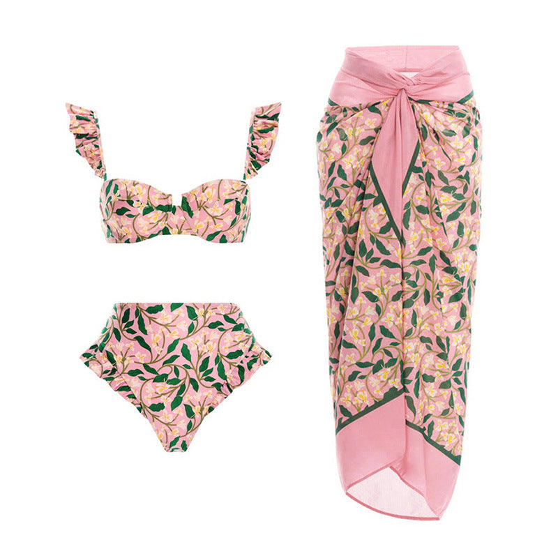Pink Floral Bikini Set