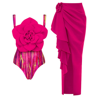 Pink Big Flower Suit
