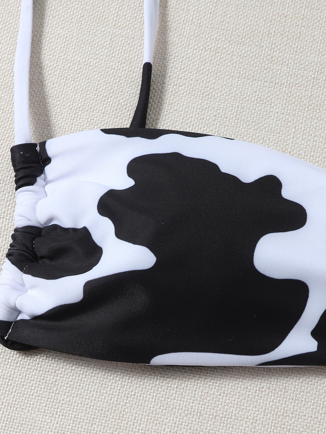 Bikini con estampado de vaca, bikini sexy para mujer, traje de baño dividido sencillo