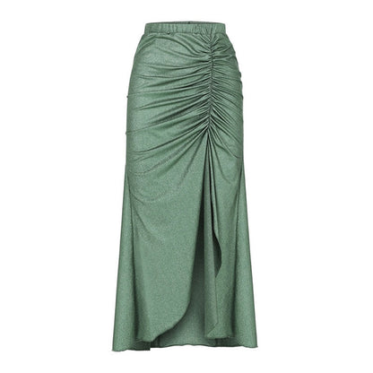 Green One-Piece Wrap Skirt