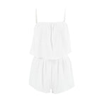 Thin Summer Pajamas Women Suspender Shorts Two Piece Set Sexy Stretch Soft Home Wear
