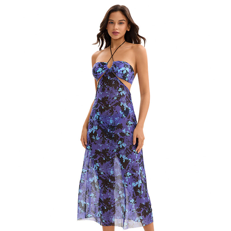 Traje de baño de dos piezas para mujer, sexy, sin espalda, triangular, dividido