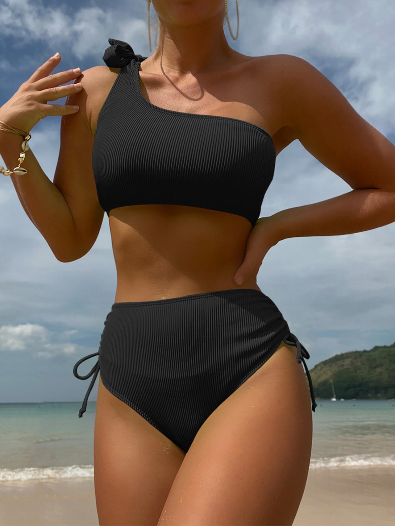 Bikini Traje de Baño Bikini Sexy con Almohadilla para el Pecho Traje de Baño Fission Bikini para Mujer