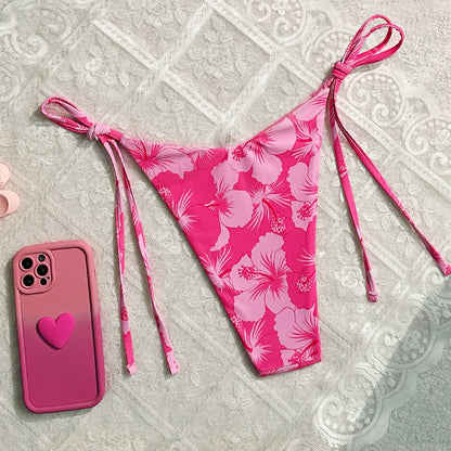 Traje de baño Bikini Tie Dye Sexy Halter con cordones Traje de baño Bikini para mujer