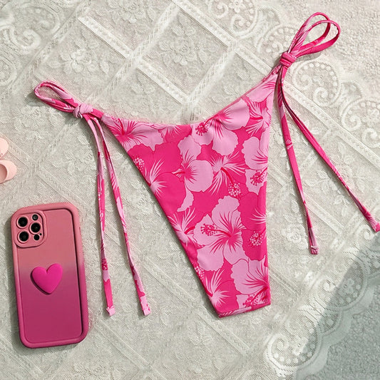 Traje de baño Bikini Tie Dye Sexy Halter con cordones Traje de baño Bikini para mujer