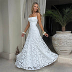 Summer Women Clothing Sexy Strap Chiffon Elegant Backless Evening Dress JULISSA