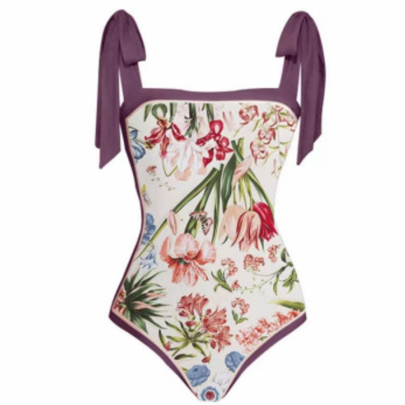 Pink Floral One-Piece Swimsuit