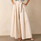 Women Spring Autumn Apricot Straight Leg Pants EverBillion